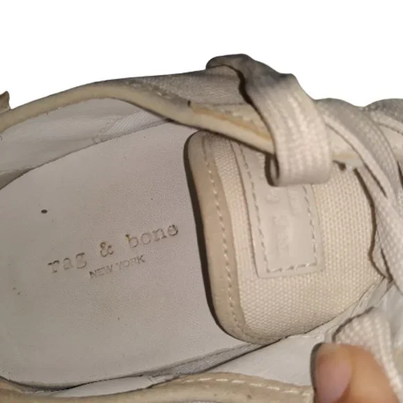 Rag & Bone NY Women's Light BROWN Canvas Sneaker size 39.5 US 9.5 - Picture 11 of 13
